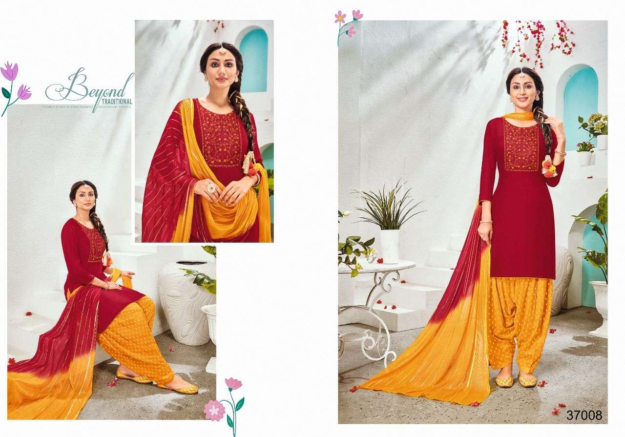 Artio By Kapil Trendz-Jecord Patiyala Vol 3-14-Kg-Rayon-Fancy-Work-Kurti-Cotton-Jacquard-Patiyala-Nazmin-Fancy-Jari-Dupatta-37008